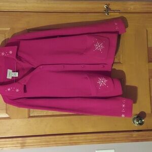 Womens button up,  LL Bean fleece, size XL